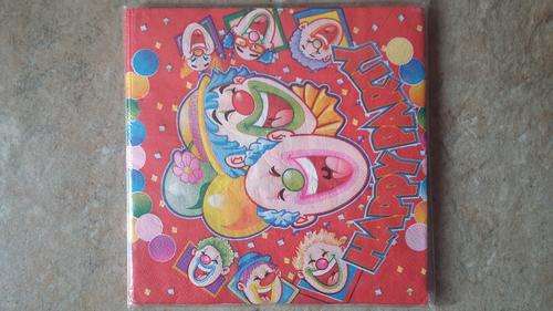 circus / clown party paper serviettes (20 in pack), was R13 now R7
