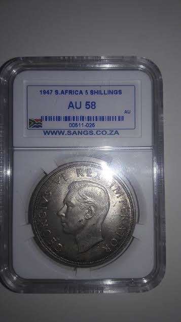 1947 5 Shillings AU58