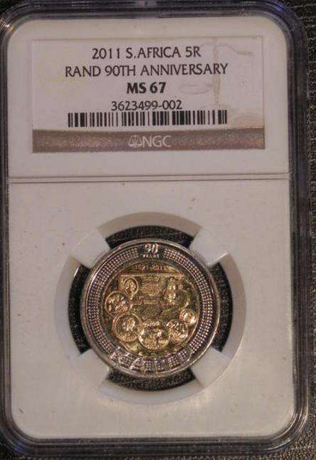 2011 90TH SARB MS67 NGC Graded Anniversary R5