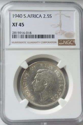 1940 2½ Shillings XF45