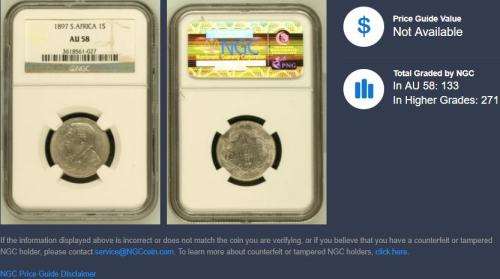 1897 1 Shilling AU58