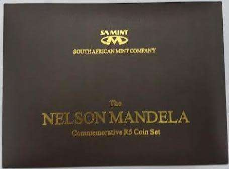 Nelson Mandela Commemorative R5 set(2008 - Laser Frosted & 2000 - Proof Like)