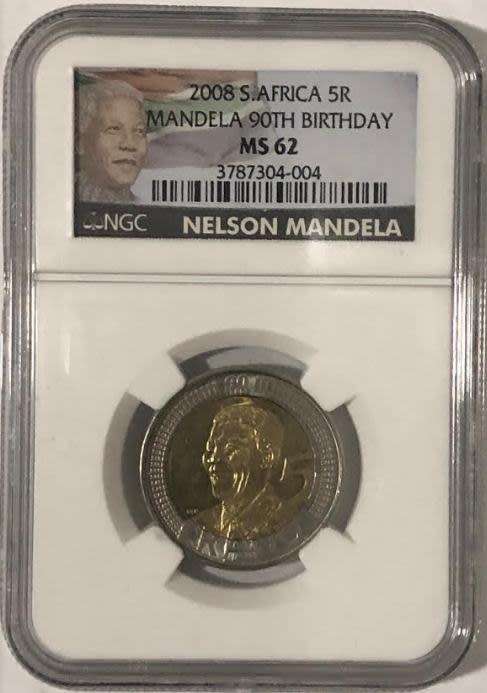 2008 Nelson Mandela 90th Birthday MS62 NGC 3787304-004