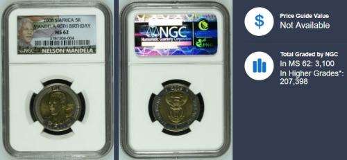 2008 Nelson Mandela 90th Birthday MS62 NGC 3787304-004