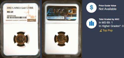 2002 Gold 1/10KR MS69 NGC 2826939-068
