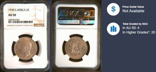 1938 Union 2 Shilling AU50 NGC 2826939-030