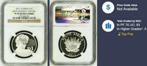 2011 R1 John Maxwell Coetzee PF70 Ultra Cameo NGC 2791284-032