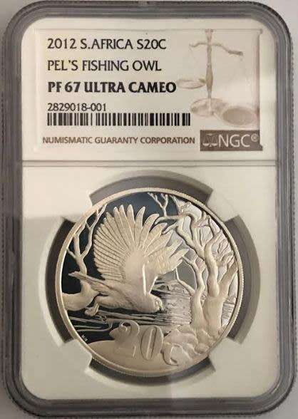 2012 1oz Silver 20C Pel's Fishing Owl PF67 Ultra Cameo NGC 2829018-001
