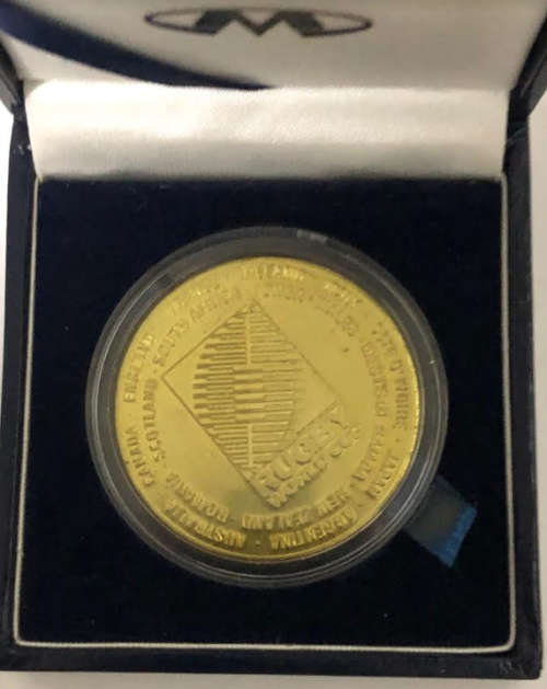 1995 R2 Rugby World Cup Proof Commemoration Bronze