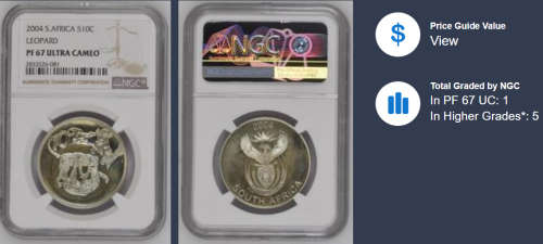 2004 10 Cent ½ oz Leopard PF67 Ultra Cameo NGC 2833526-081