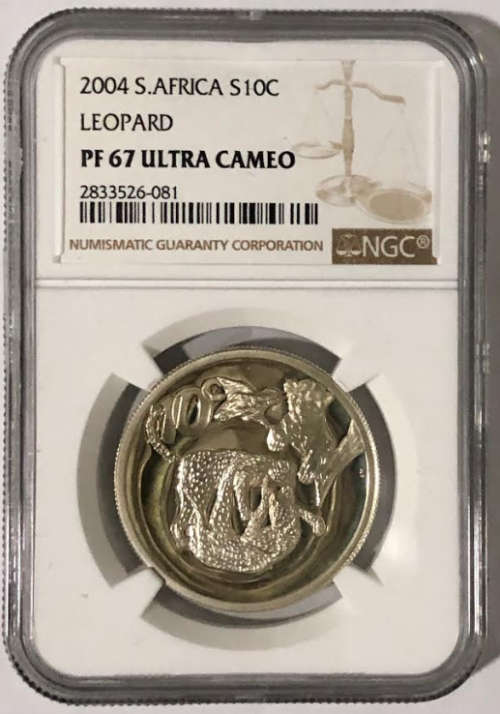 2004 10 Cent ½ oz Leopard PF67 Ultra Cameo NGC 2833526-081