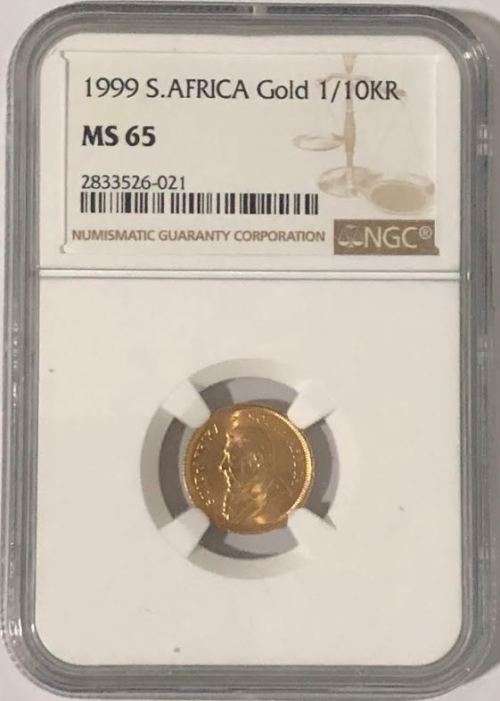 1999 Gold 1/10KR MS65 NGC 2833526-021