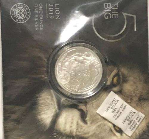 2019 1 oz Silver R5 Lion Brilliant UNC Coin - Ungraded and sealed