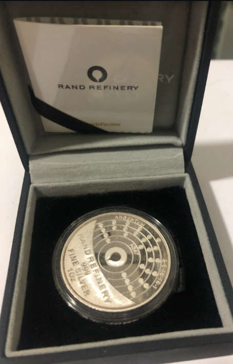 90th year of the Rand refinery 999 Fine Silver 1 Oz