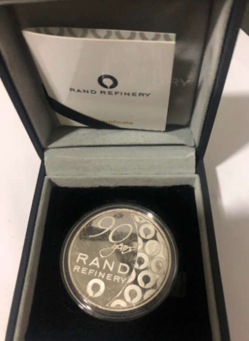 90th year of the Rand refinery 999 Fine Silver 1 Oz