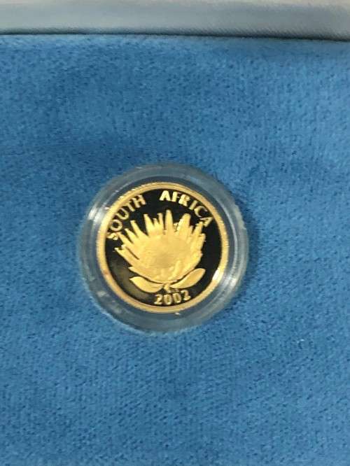 2002 1/10oz 24 carat Gold Proof SA National Team Qualifying for the Soccer World Cup "Celebration"