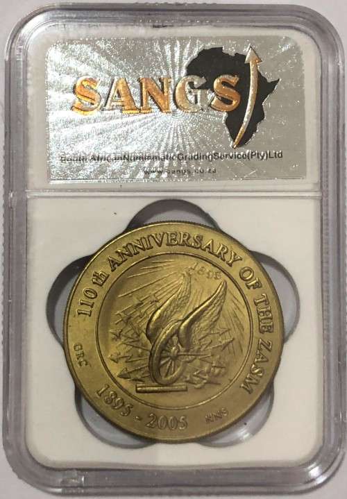 1895 - 2005 110th Anniversary of the ZASM (Slight Rotation to Left Side) MS64 Graded