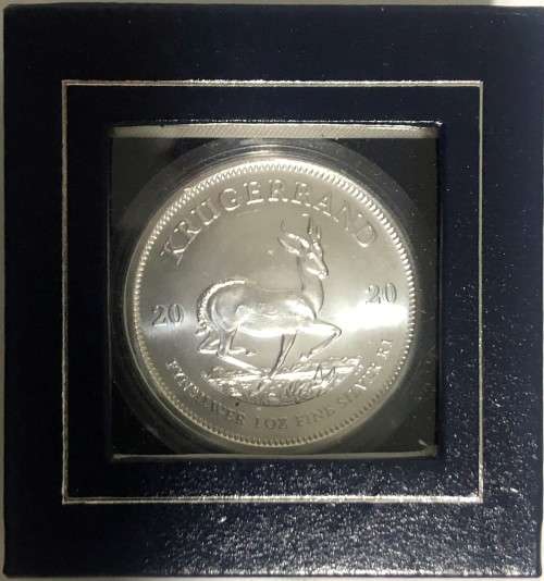 2020 Krugerrand Brilliant Uncirculated in Capsule and SA Mint Box with window on top lid