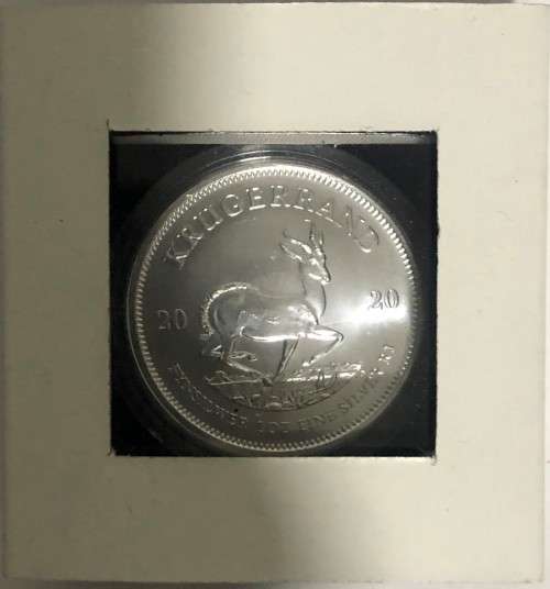 2020 1oz Silver Kruger Rand Brilliant Uncirculated(packed in capsule and SA Mint Box)