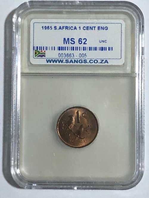 1965 1 Cent Eng MS62 Graded - Coin deserve a higher grading, judge for yourself