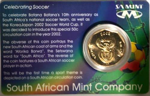 2002 50 Cent Bafana - Bafana Soccer World Cup Celebration in original packaging