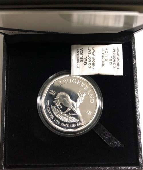 2018 Silver Proof 1oz Krugerrand in original packaging