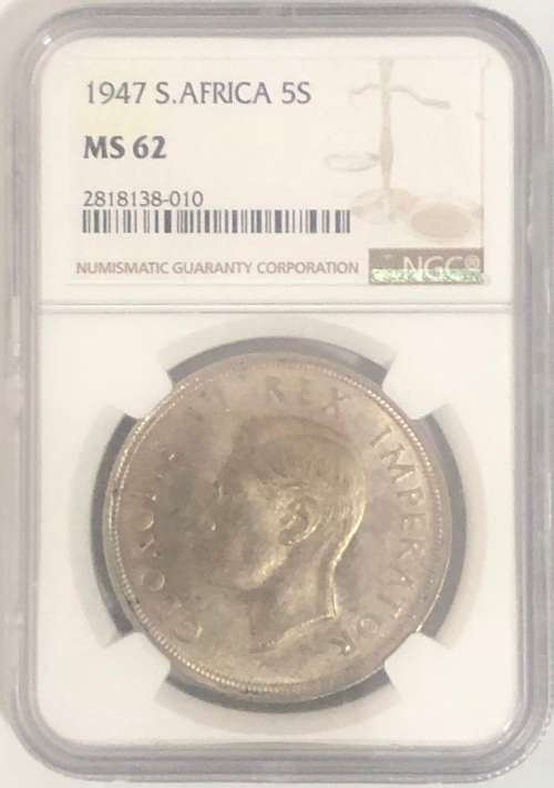 1947 5 Shillings Ngc Graded