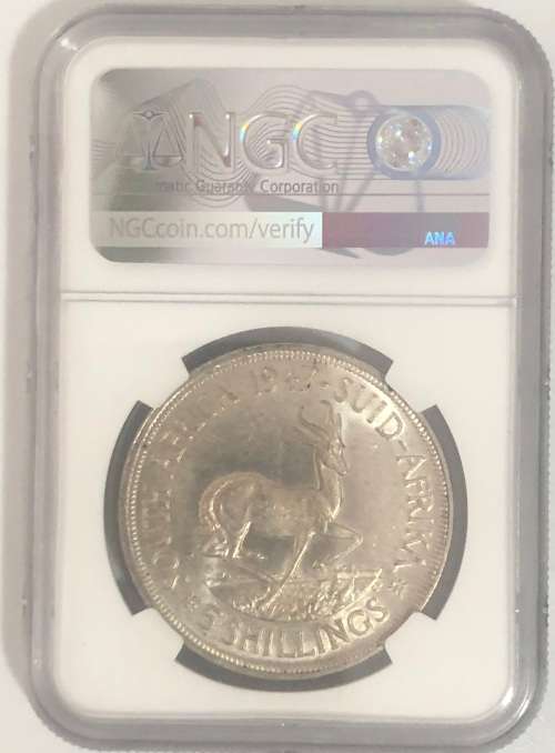 1947 5 Shillings Ngc Graded