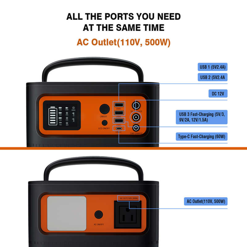 TIGFOX 500W BACKUP POWER 546Wh - PURE SINE WAVE