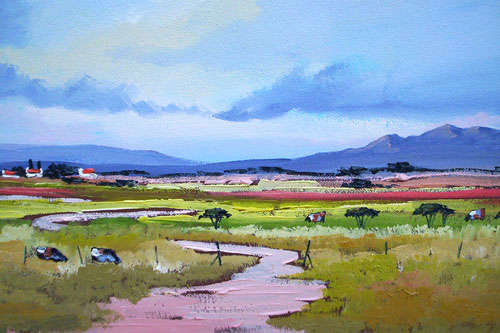 Pieter Van Heerden, Oil on Canvas, 460 x 600 mm's, "Spring", Authentification