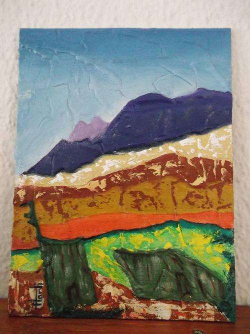 Hanli Barnard, Abstract, Ceramics on Board 20 x 10 x 0.3 cms, Brilliant Natural Study