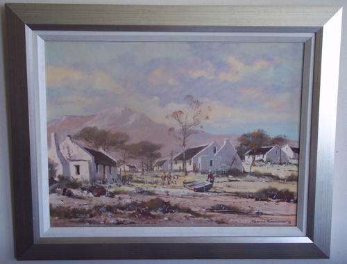 Francois Badenhorst, Oil on Canvas, 45 x 60 cms, signed and dated, "Fishermans Cottages"