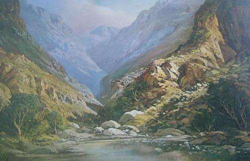 Gabriel de Jongh, Hand Signed Print, Kloof in the Swartberg, Authentification