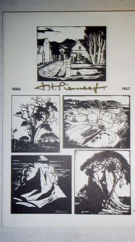 Pierneef, 5 Linocuts and 4 Stamps to be Mounted and Framed 22 x 16 cms