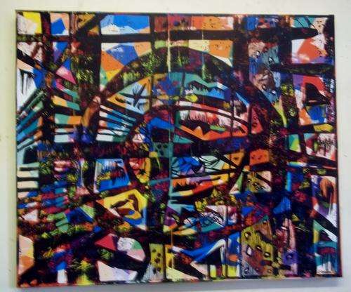 Cecil Skotnes Lithograph from Woodcut on Canvas, Number 2 of 4, Mural Size, Protest Work, Provenance