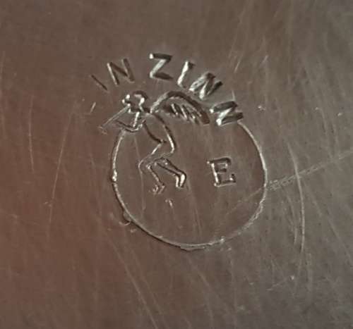 Two Very Beautiful and Marked Pewter Condiment Plates
