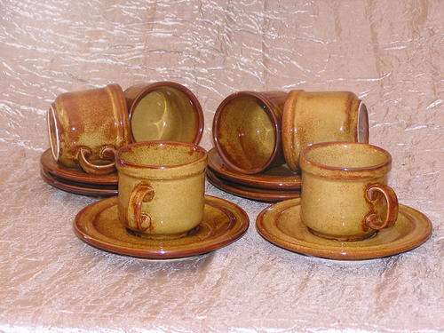 Highly collectable, Vintage Drostdy Stonecraft Coffee set. Proudly South African!!