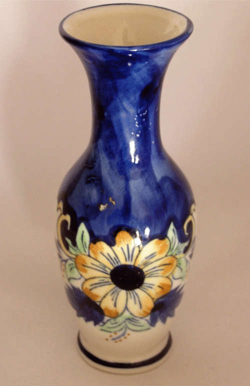 Stunning Hand painted porcelian Bud Vase. No.1