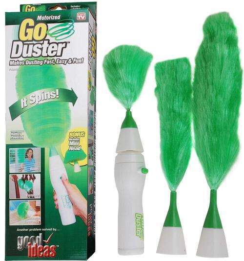 Motorized Go Duster. Battery operated duster, cutting dusting time in half