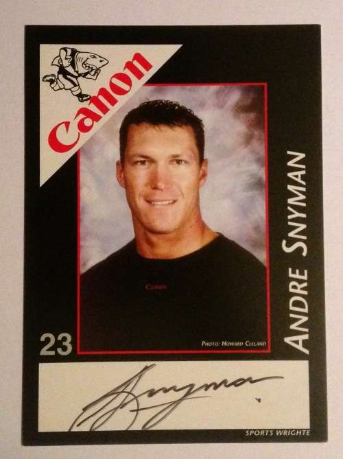 Sharks signed card (2001)