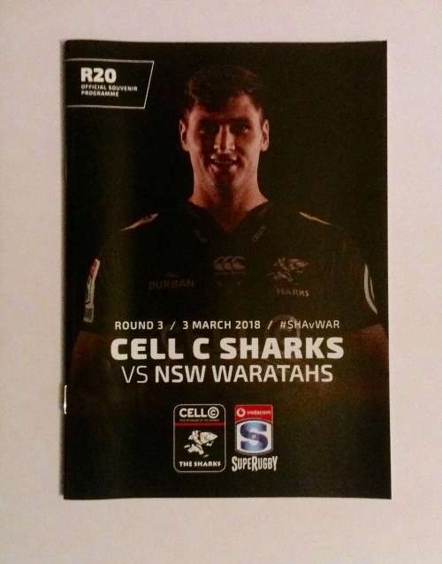 Sharks v Waratahs Rugby Programme (2018)
