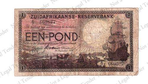 WH Clegg ~ 1921 One Pounds ~ First Issue ~ F