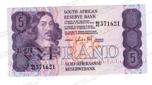 GPC de Kock, 3rd Issue, R5, B642 371621, UNC