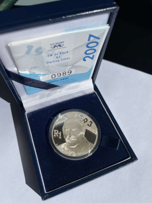 2007 De Klerk Proof Silver R1  {SAM# 989}