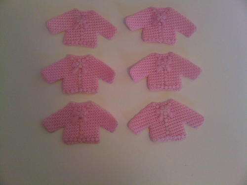 Six Pink Table Decor Jackets. (R30.00 for six)