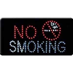 Flashing NO SMOKING Sign.