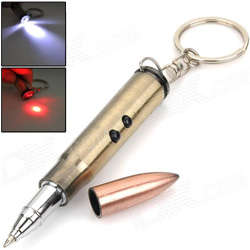 Bullet, Ball-point pen with bright white LED and laser pointer