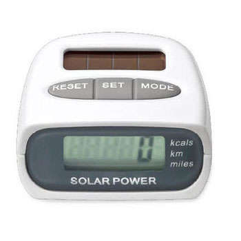 Solar Powered Pedometer  Eco Friendly