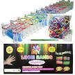 Do It Yourself Hook and Loom Starter Kit with 600 Bands in Rainbow colours