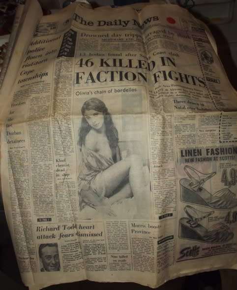 Old newspapers from the 1935 to the 2001 incl 9/11